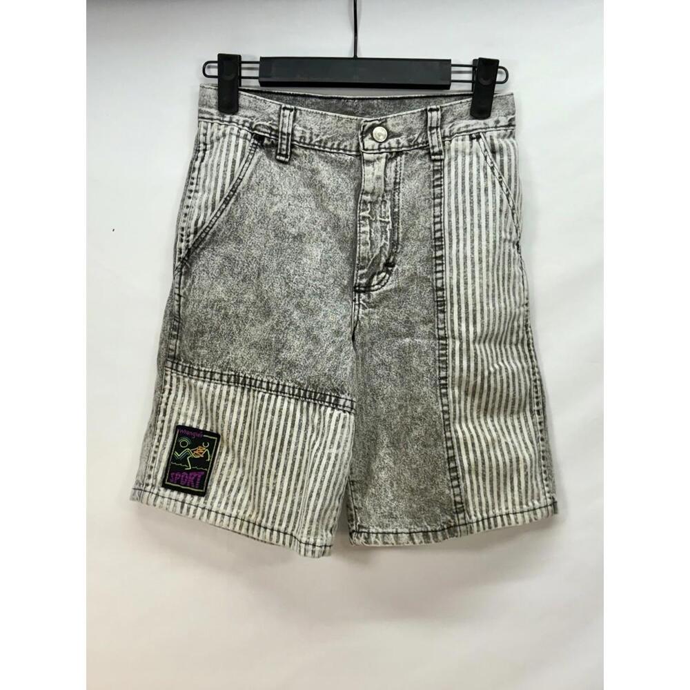 Vintage Wrangler Sport Shorts Boys Size 12 Gray Stripe
